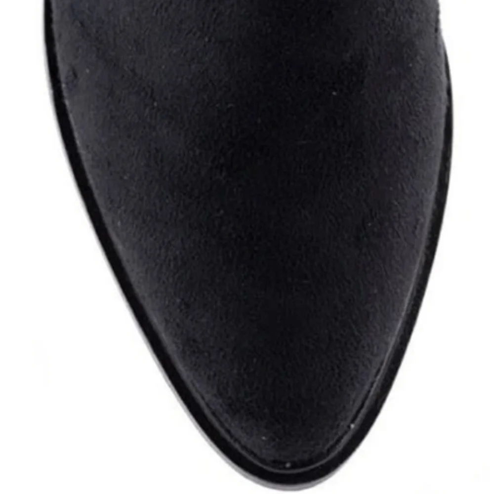 Sexy Chic Seychelles Black Microsuede OTK Boots